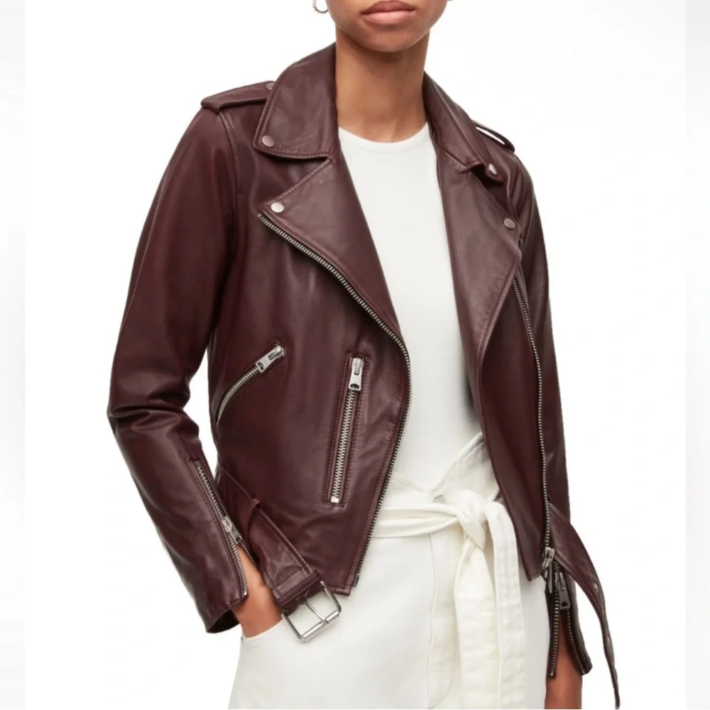 All Saints Balfern Leather Jacket - Picture 4 of 4